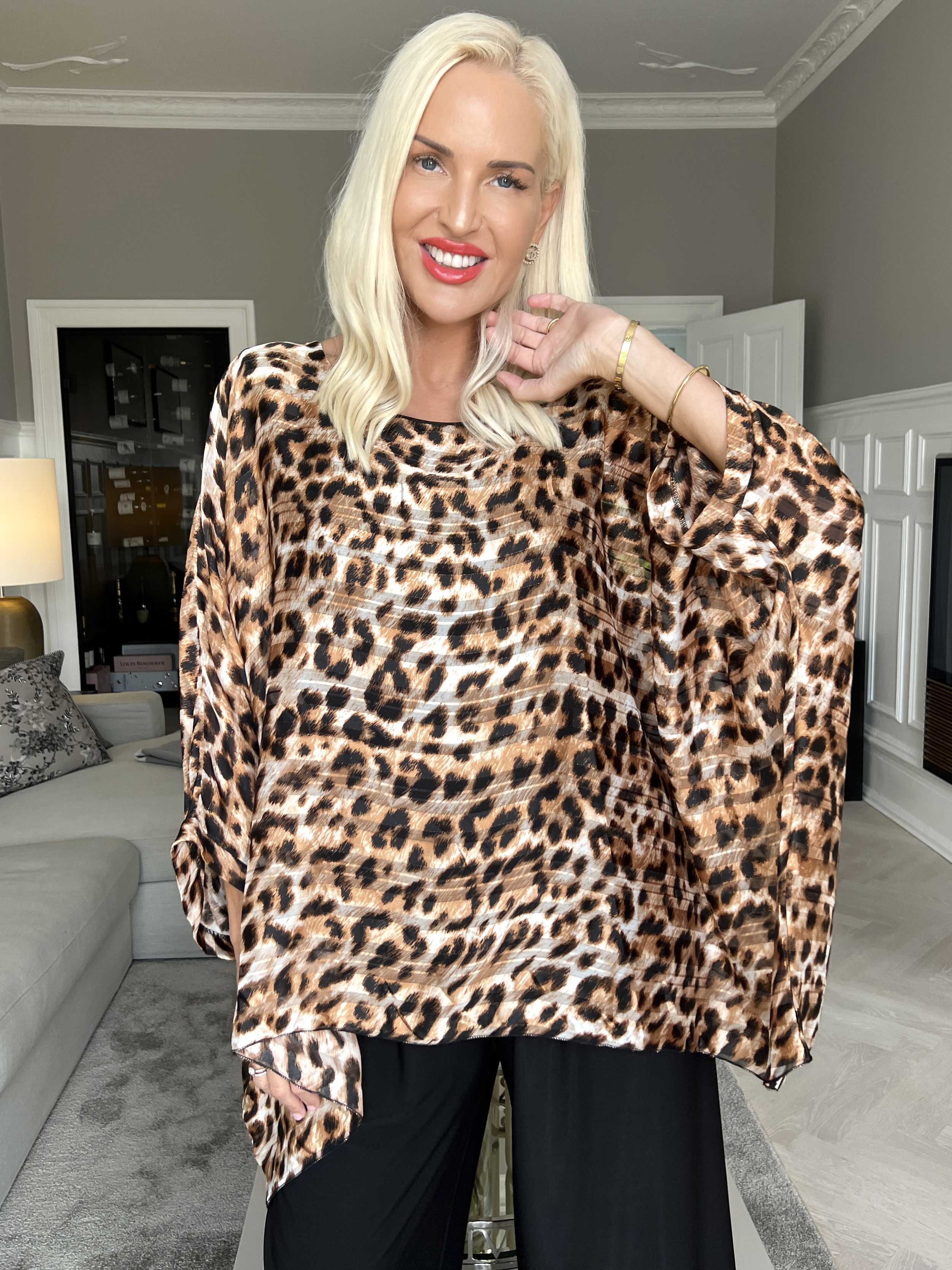 Estella - Oversized tunika med flagermusærmer